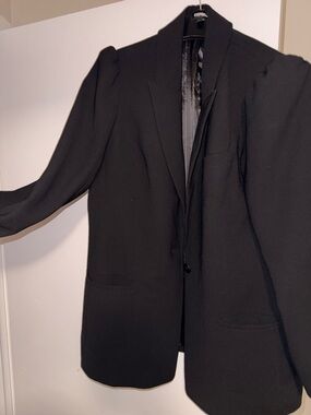 Express Black Single-Button Blazer